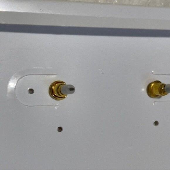 Ethel & Myrtle Simply Free Gold Tone Rhinestone Bar Stud Pierced Earrings - Picture 6 of 8